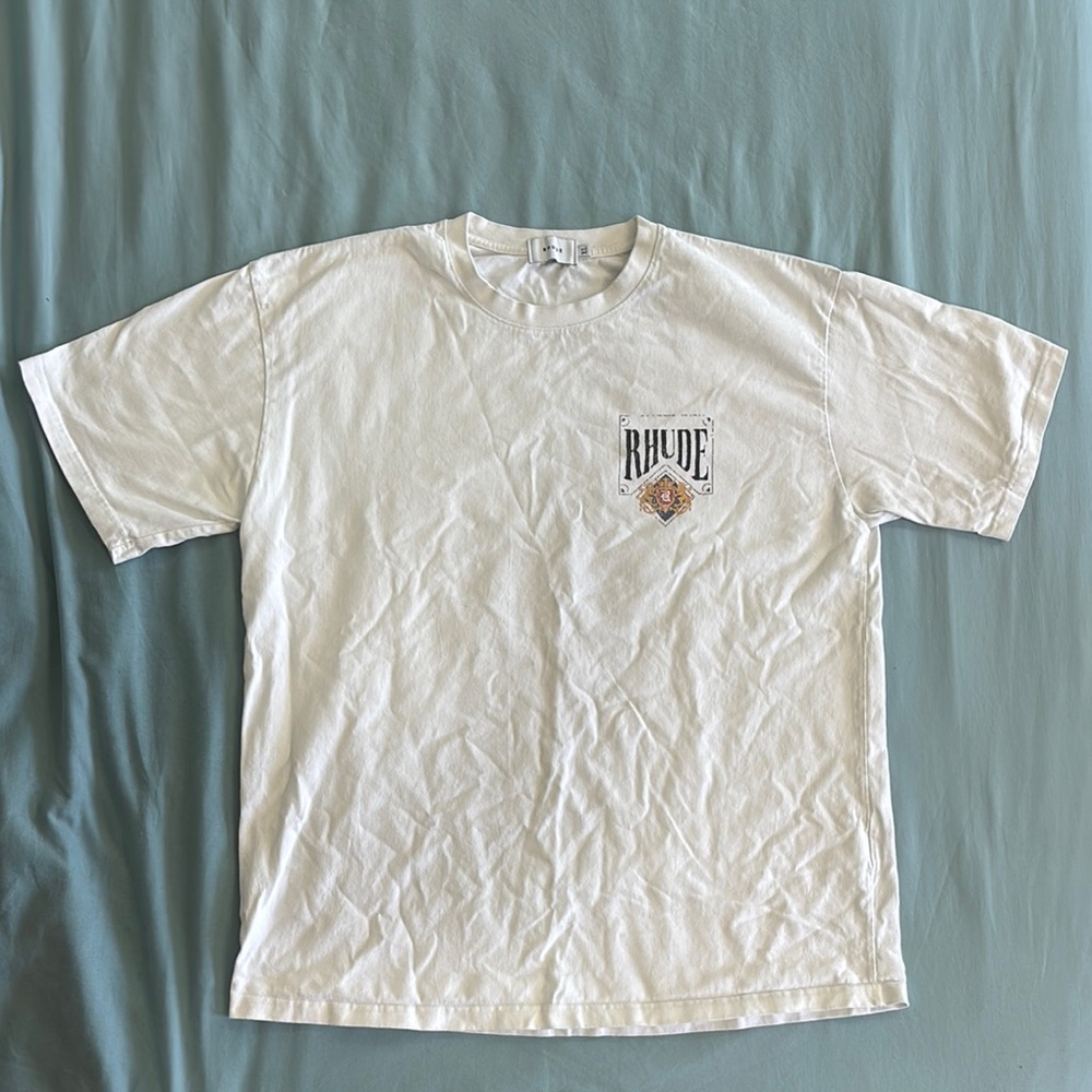 Rhude Ivory Card T-Shirt Size XL